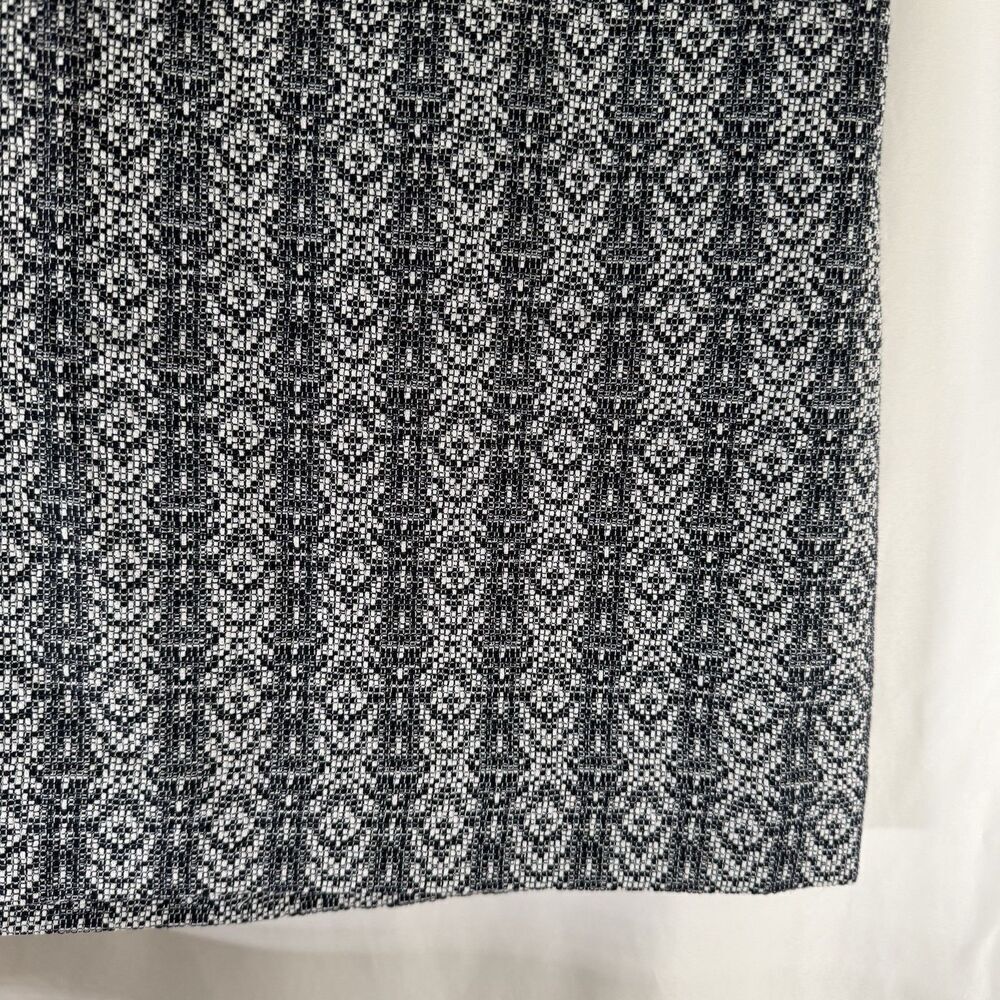J Crew Mini Skirt Women's 4 Blue WHite Knit Zip Back Lined Cotton Blend - Picture 3 of 10